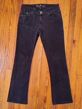 Guess Doheny Women's Low Rise Bootcut Black Jeans Button Flap Pocket Size 30
